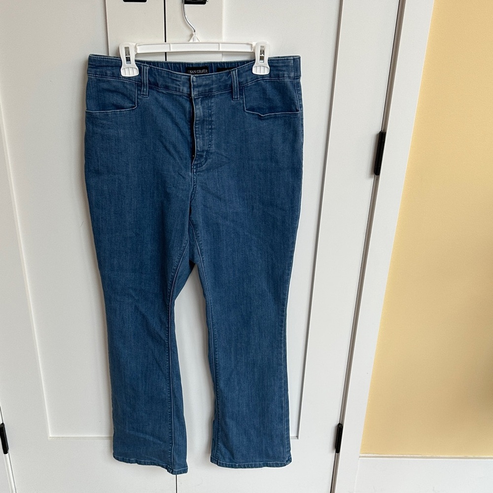 Susan Graver Blue Bootcut Jeans Size 12